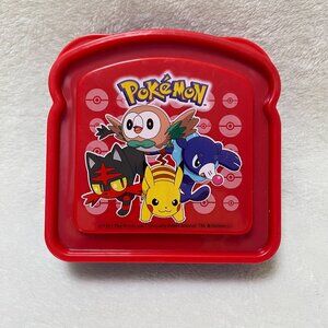 Pokémon Sandwich Container Box - Red & Blue - Plastic - Kids Lunchbox - Pikachu